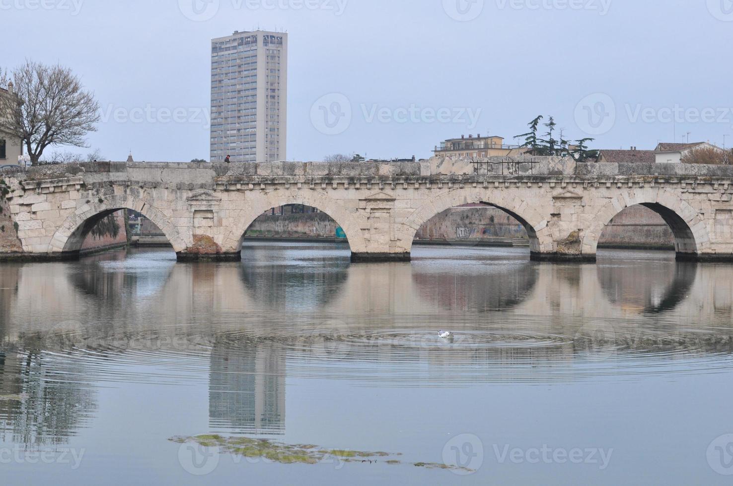 Roman bridge in Rimini photo