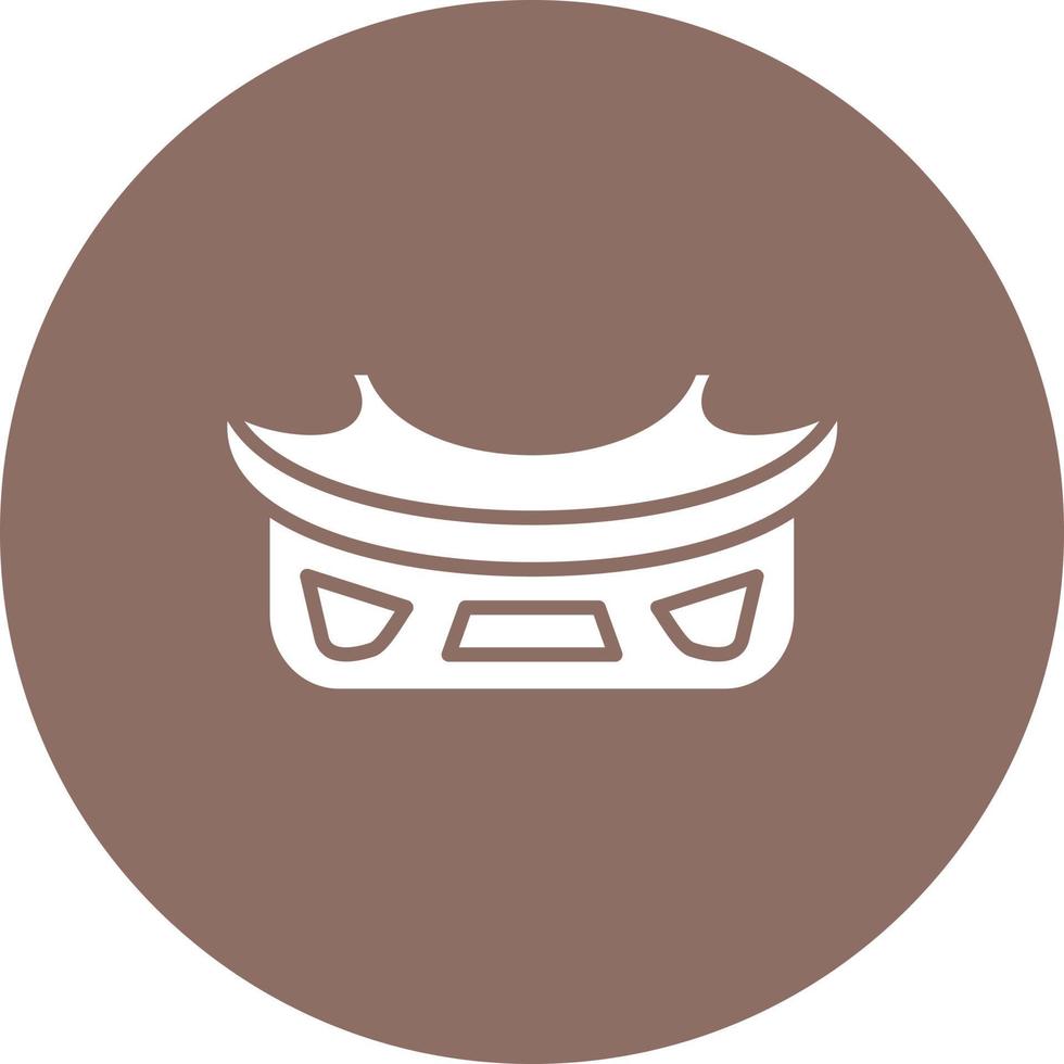 Bumper Glyph Circle Background Icon vector