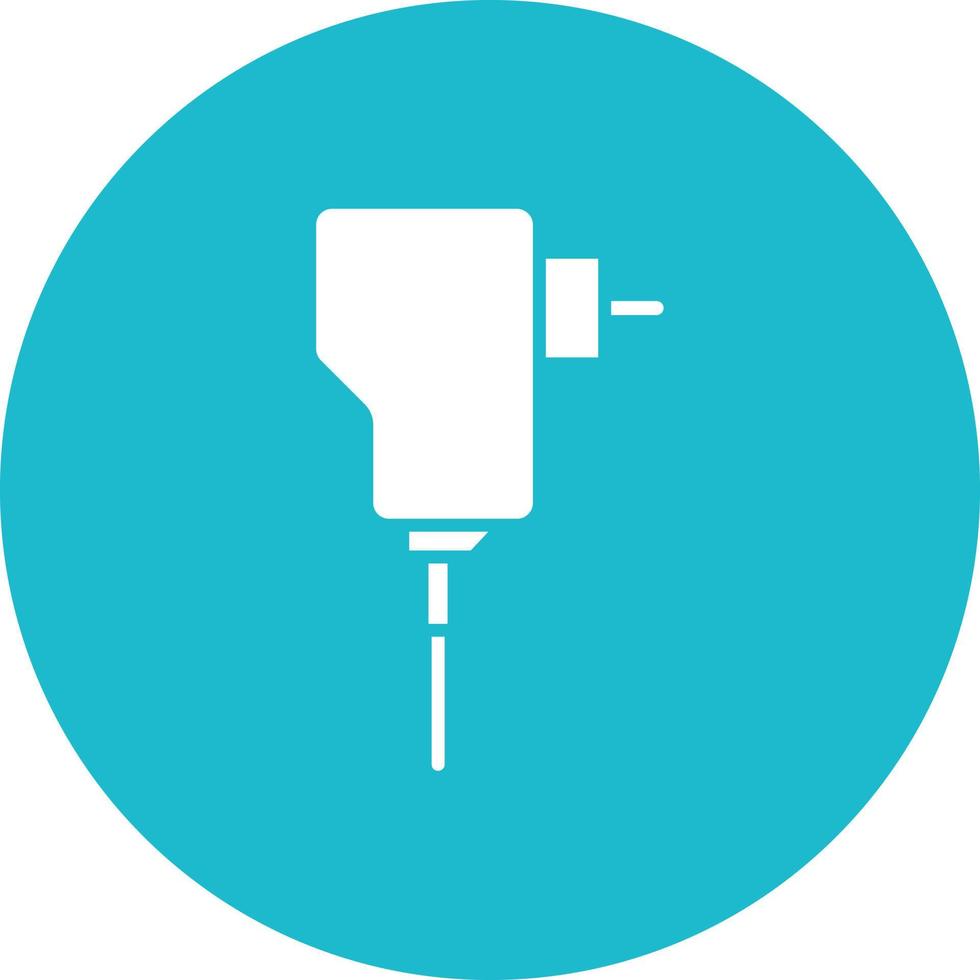Adapter Glyph Circle Background Icon vector