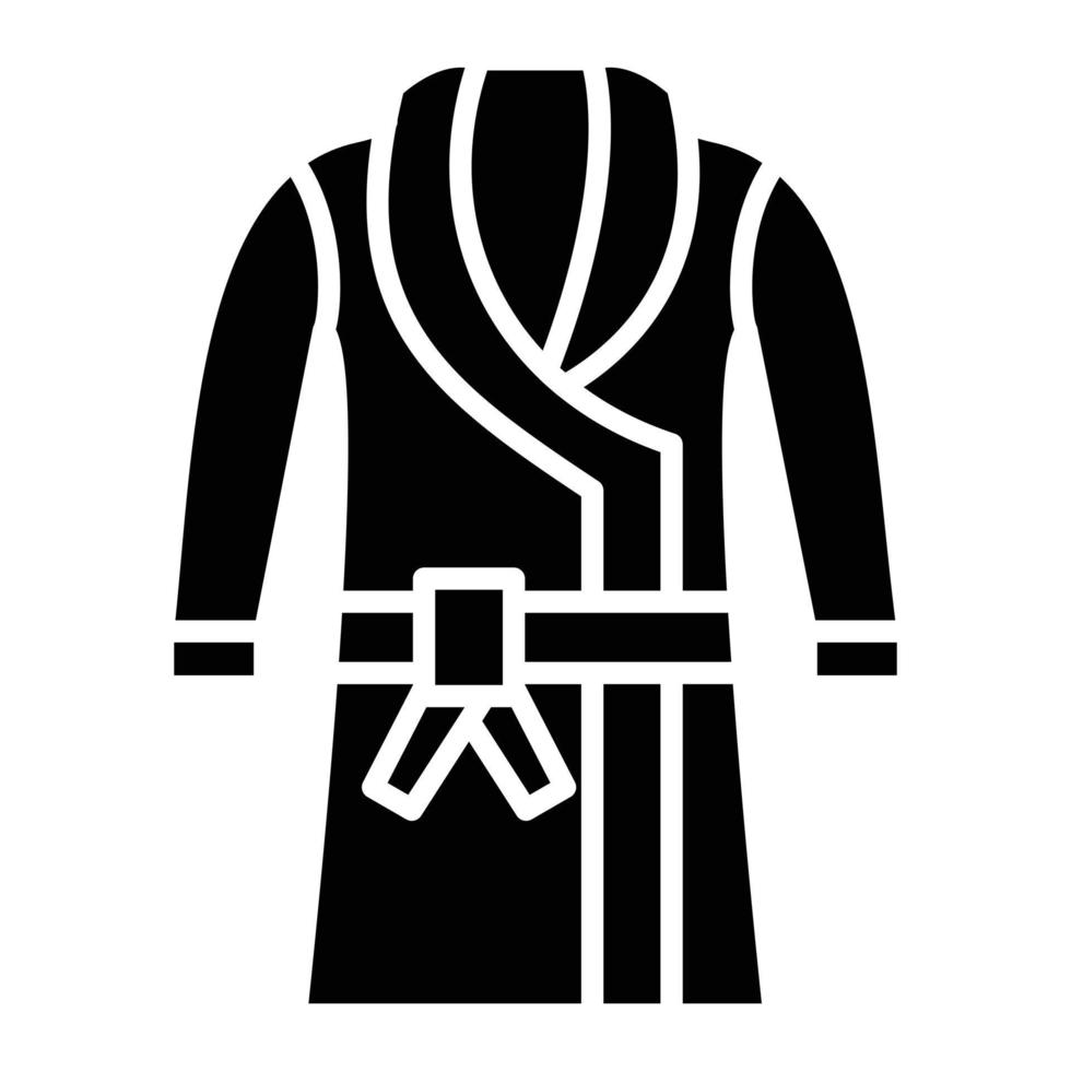 Bath Robe Glyph Icon vector