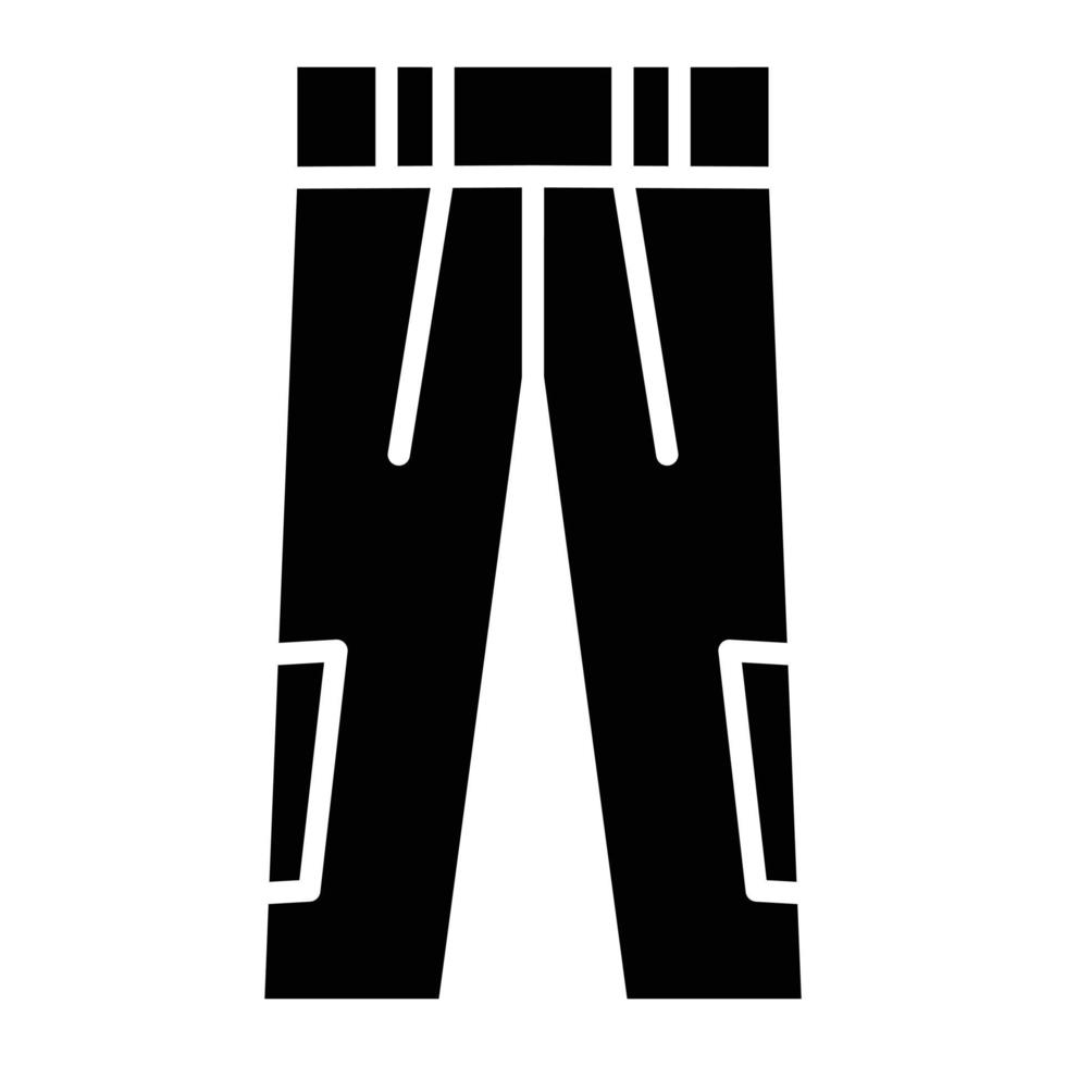 Trousers Glyph Icon vector