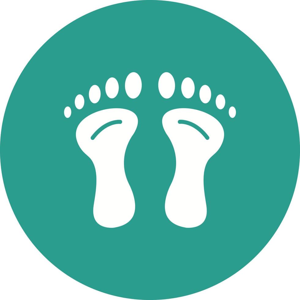 Footprint Line Circle Background Icon vector