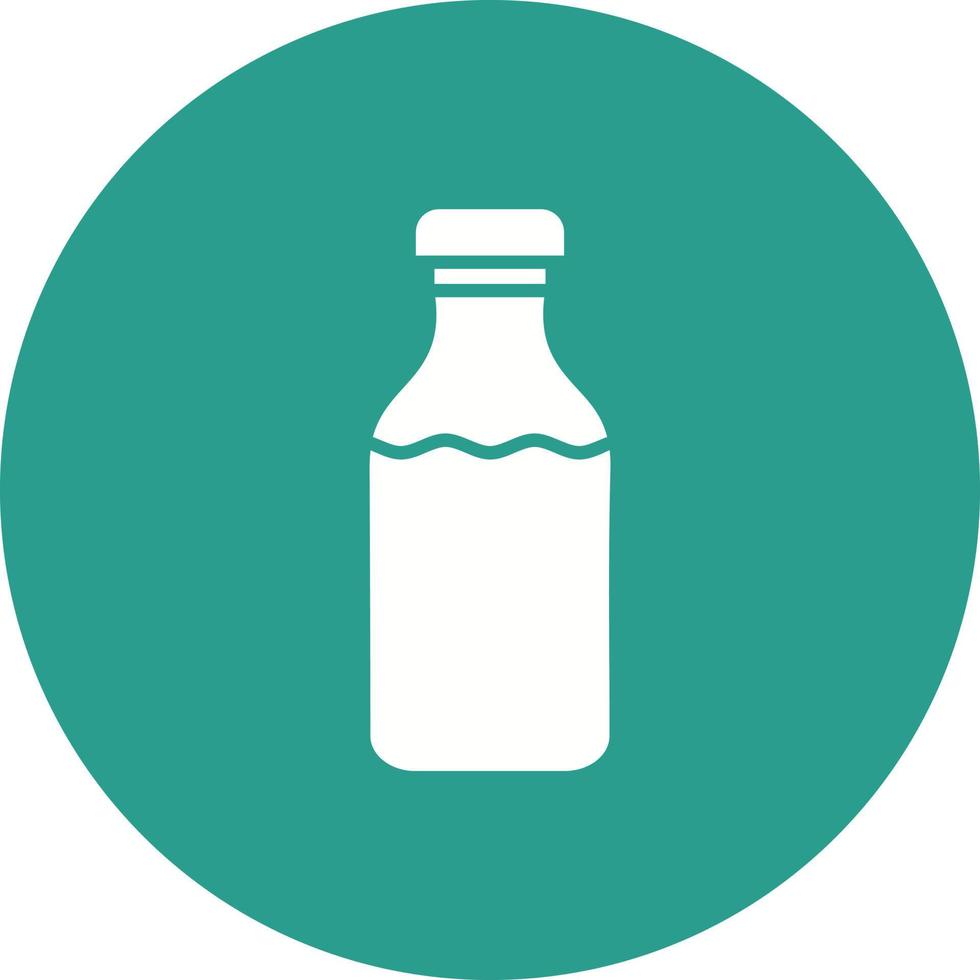 Milk Bottle Line Circle Background Icon vector