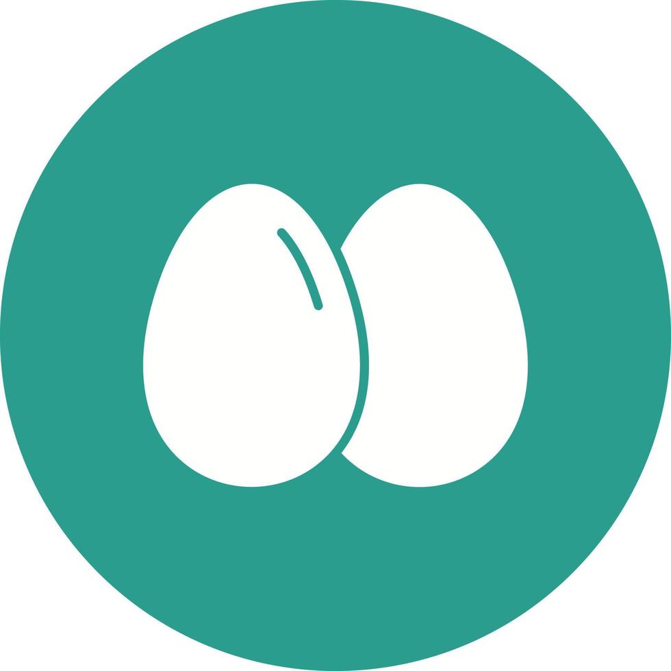 Eggs Line Circle Background Icon vector