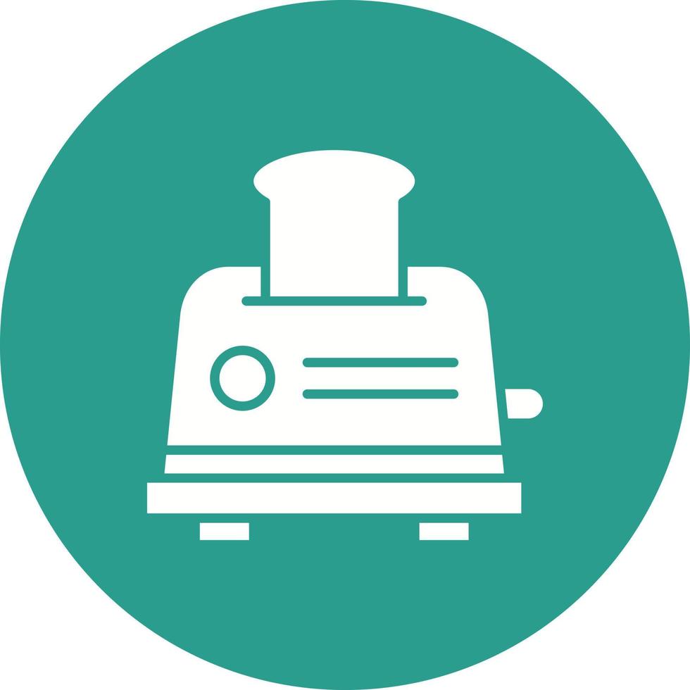 Toaster Line Circle Background Icon vector