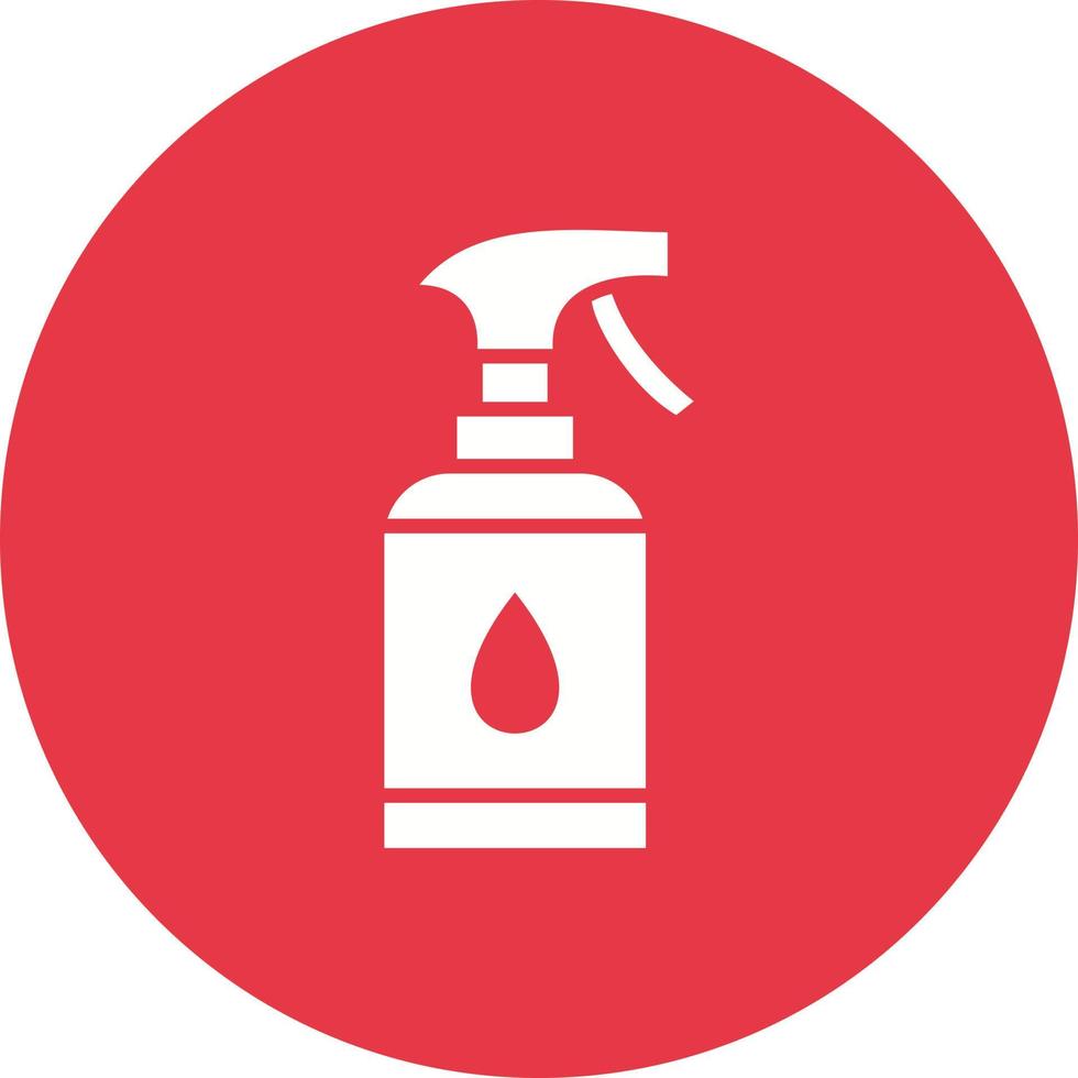Sparay Bottle Line Circle Background Icon vector