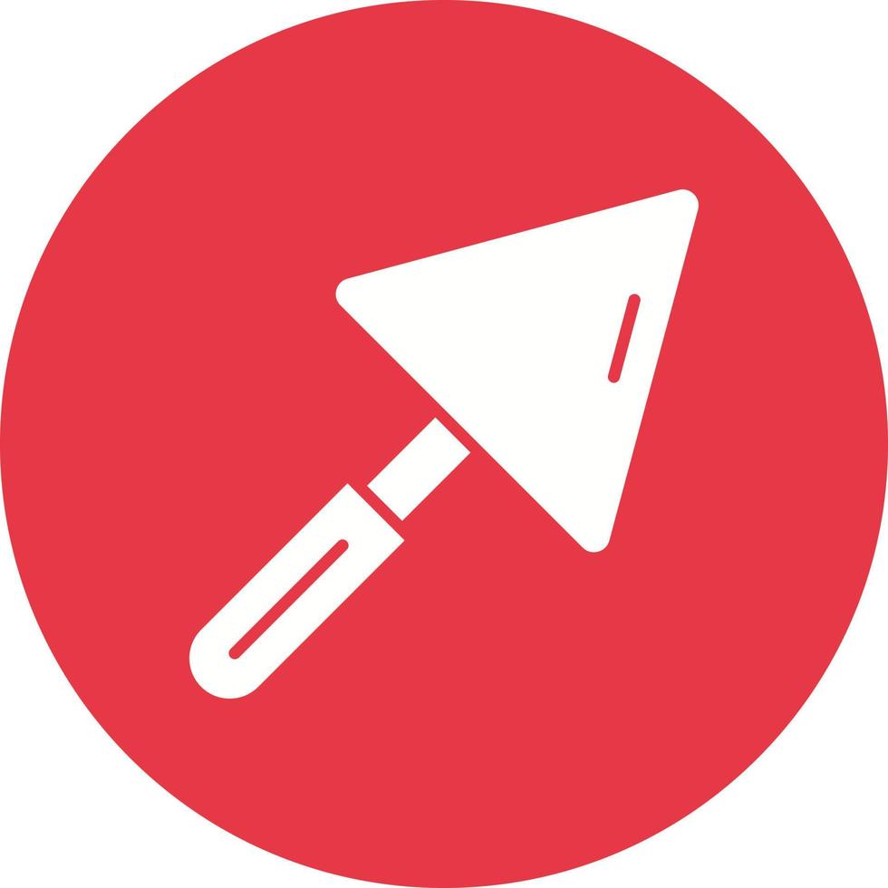 Plastering Trowel Line Circle Background Icon vector