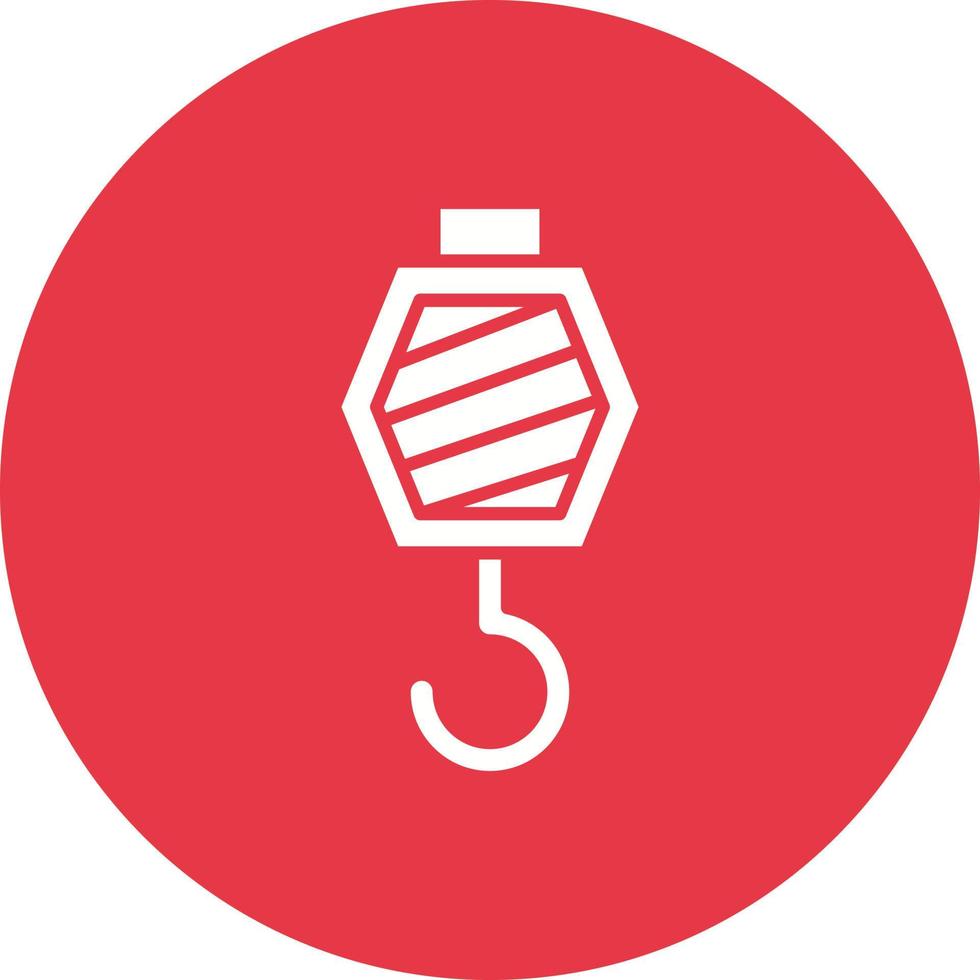 Hoist Line Circle Background Icon vector