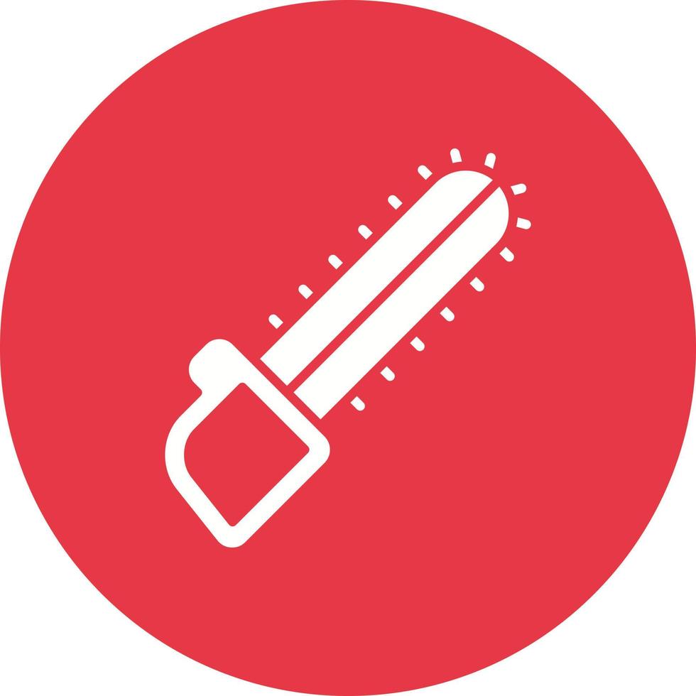 Chainsaw Line Circle Background Icon vector