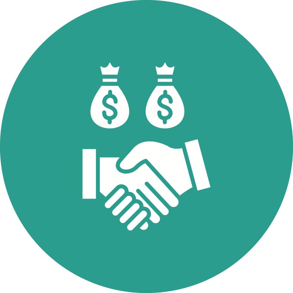 Bribe Line Circle Background Icon vector