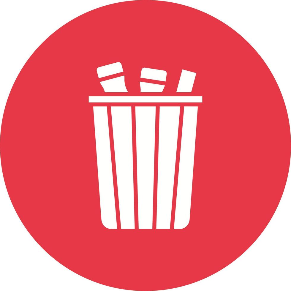 Garbage Line Circle Background Icon vector