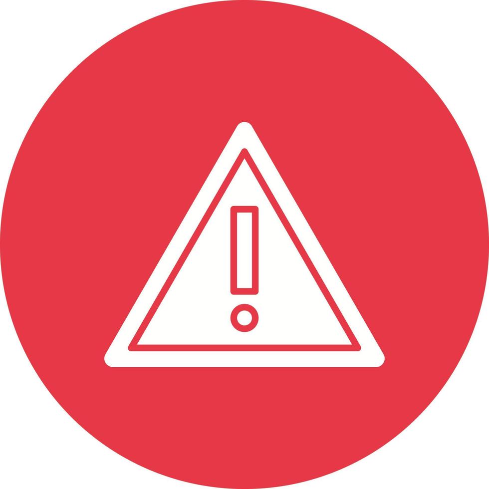 Danger Sign Line Circle Background Icon vector