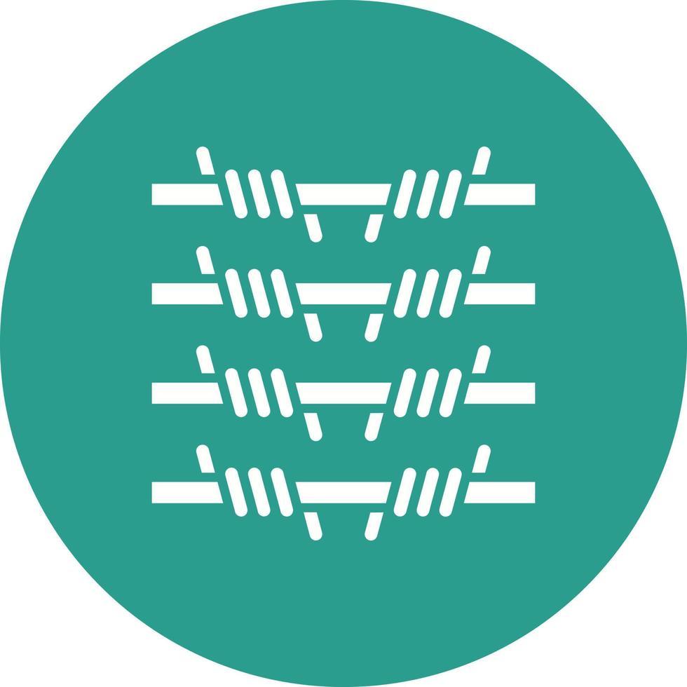 Fence Wire Line Circle Background Icon vector