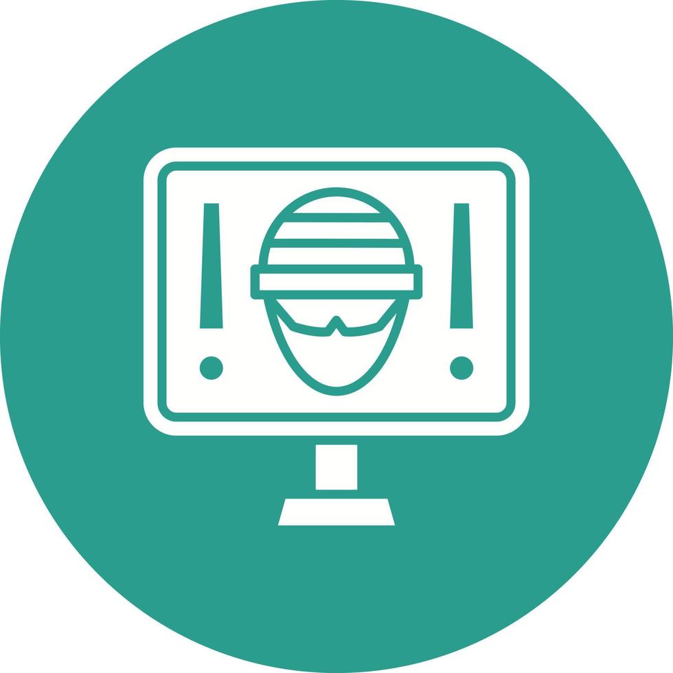Robbery Line Circle Background Icon vector