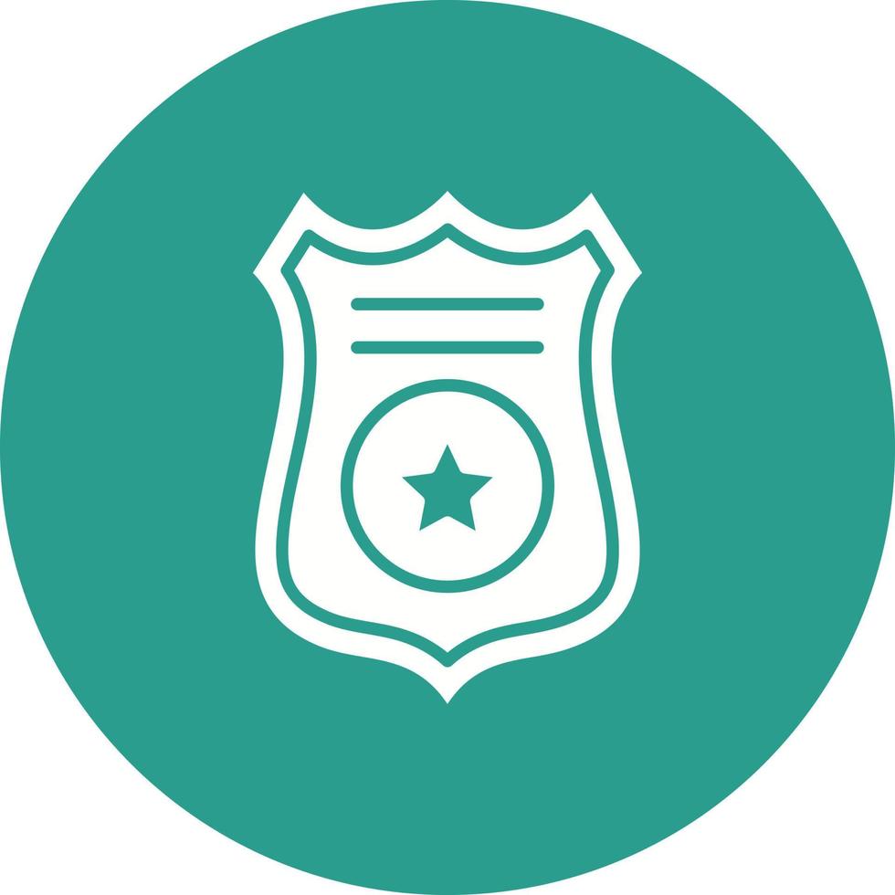 Police Badge Line Circle Background Icon vector