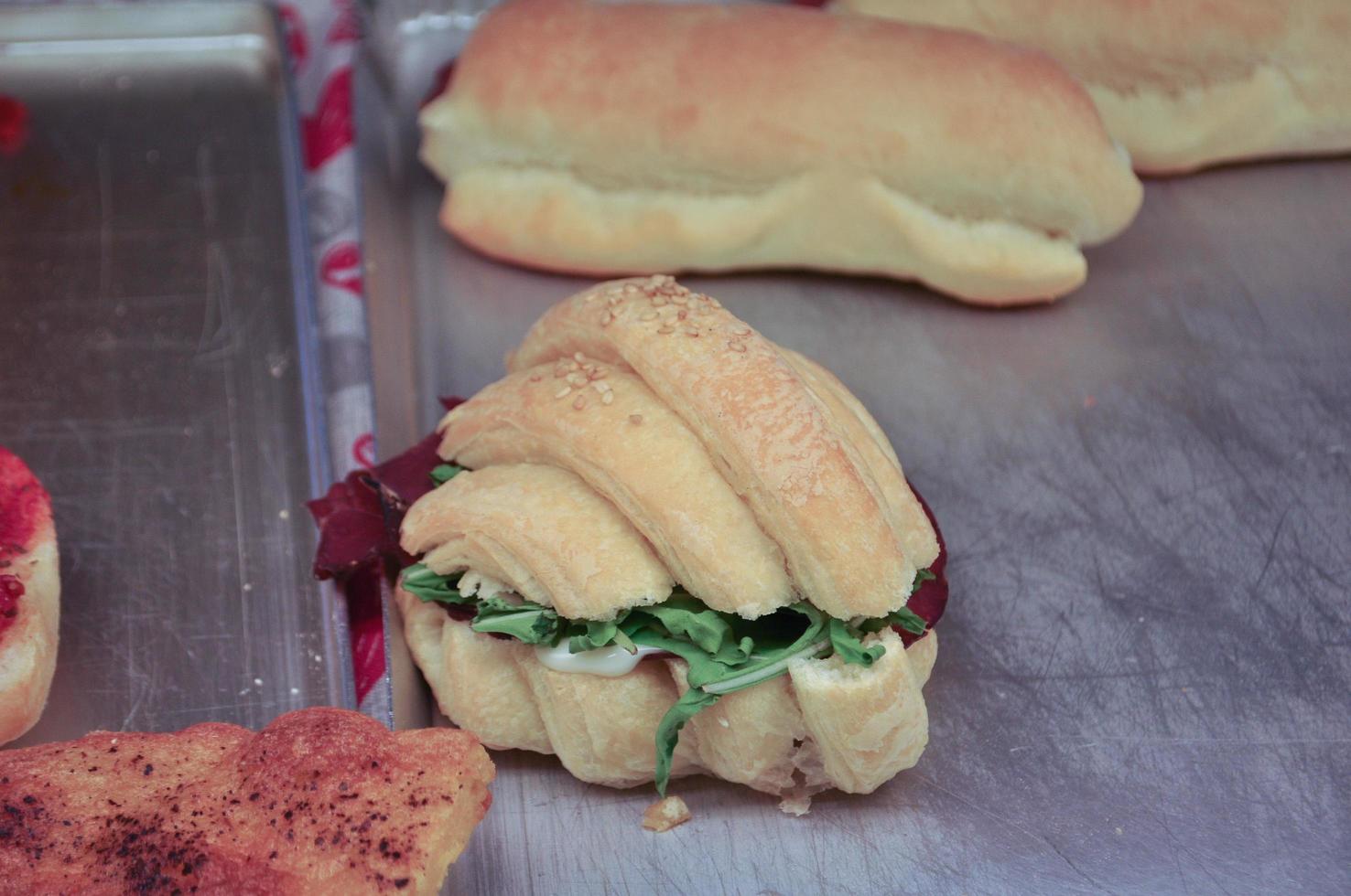 Sándwich panini pan alimentos horneados foto
