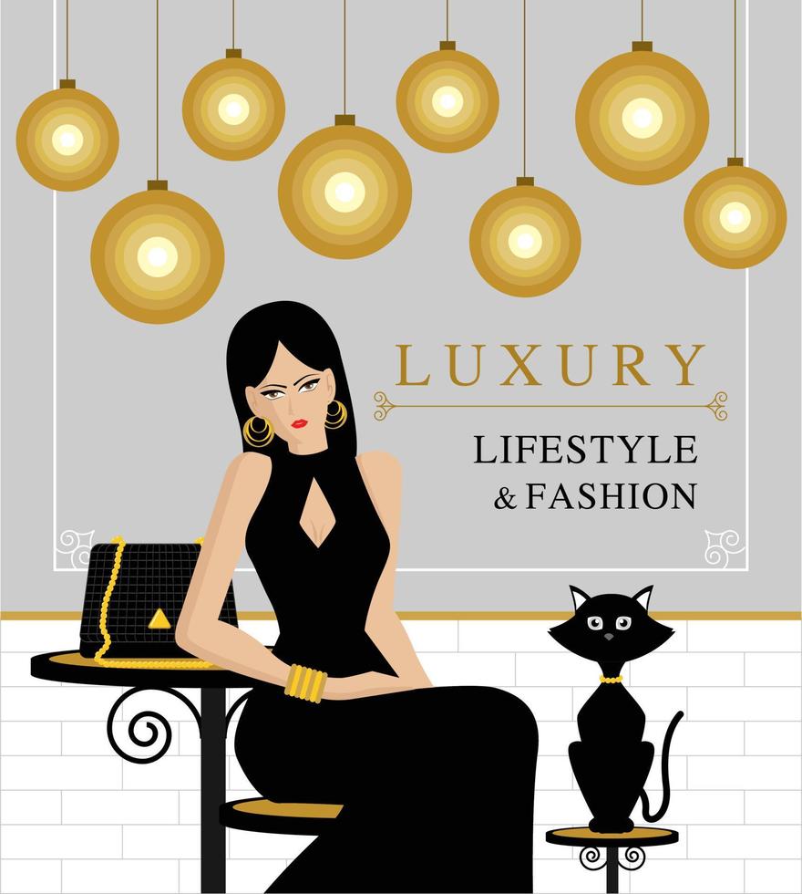 luxury lifestyle and fashion vector