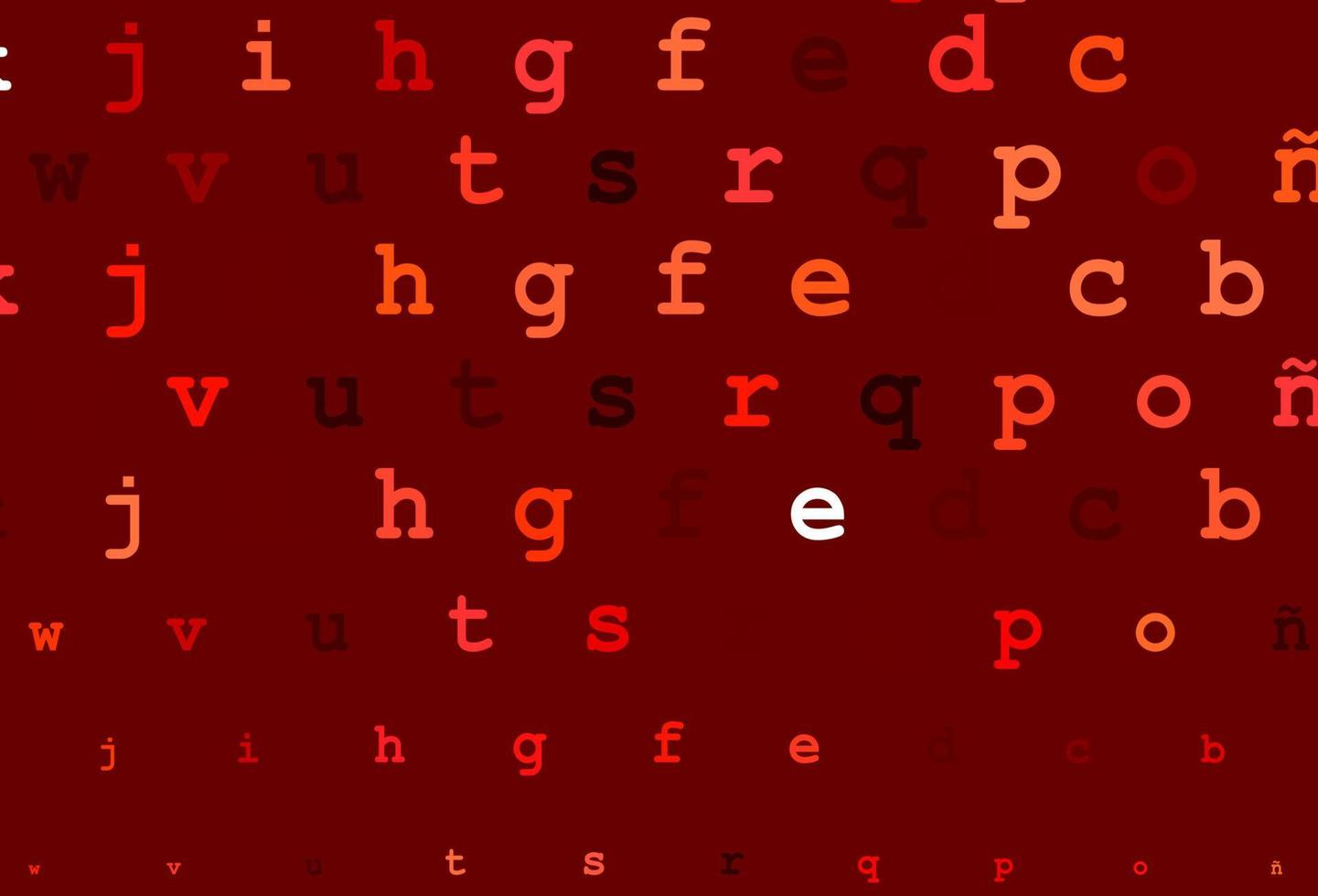 Light red vector background with signs of alphabet.