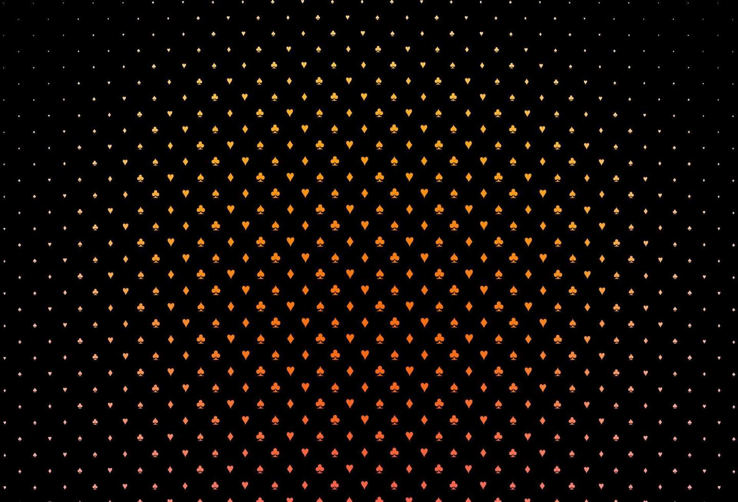 Dark yellow, orange vector template with poker symbols.