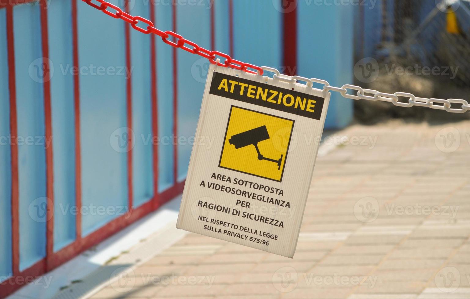 cctv controlled area sign photo