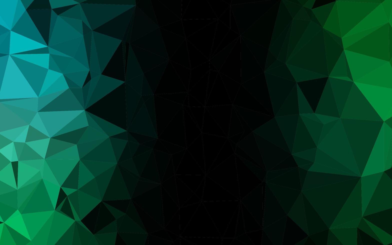 Dark Blue, Green vector shining triangular background.