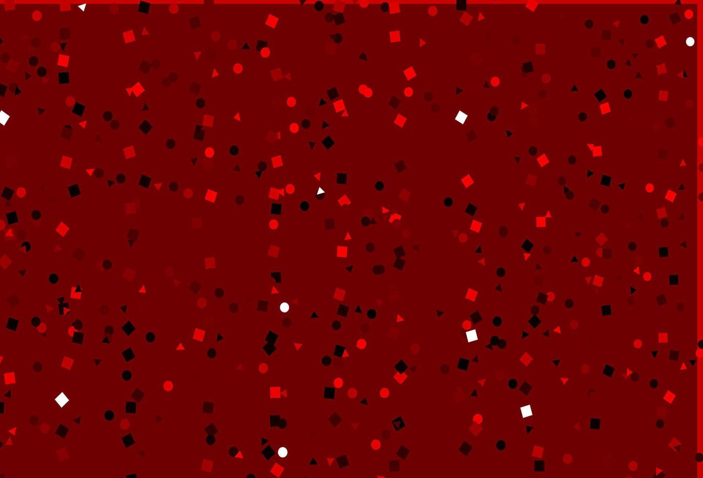 Light Red vector backdrop with lines, circles, rhombus.