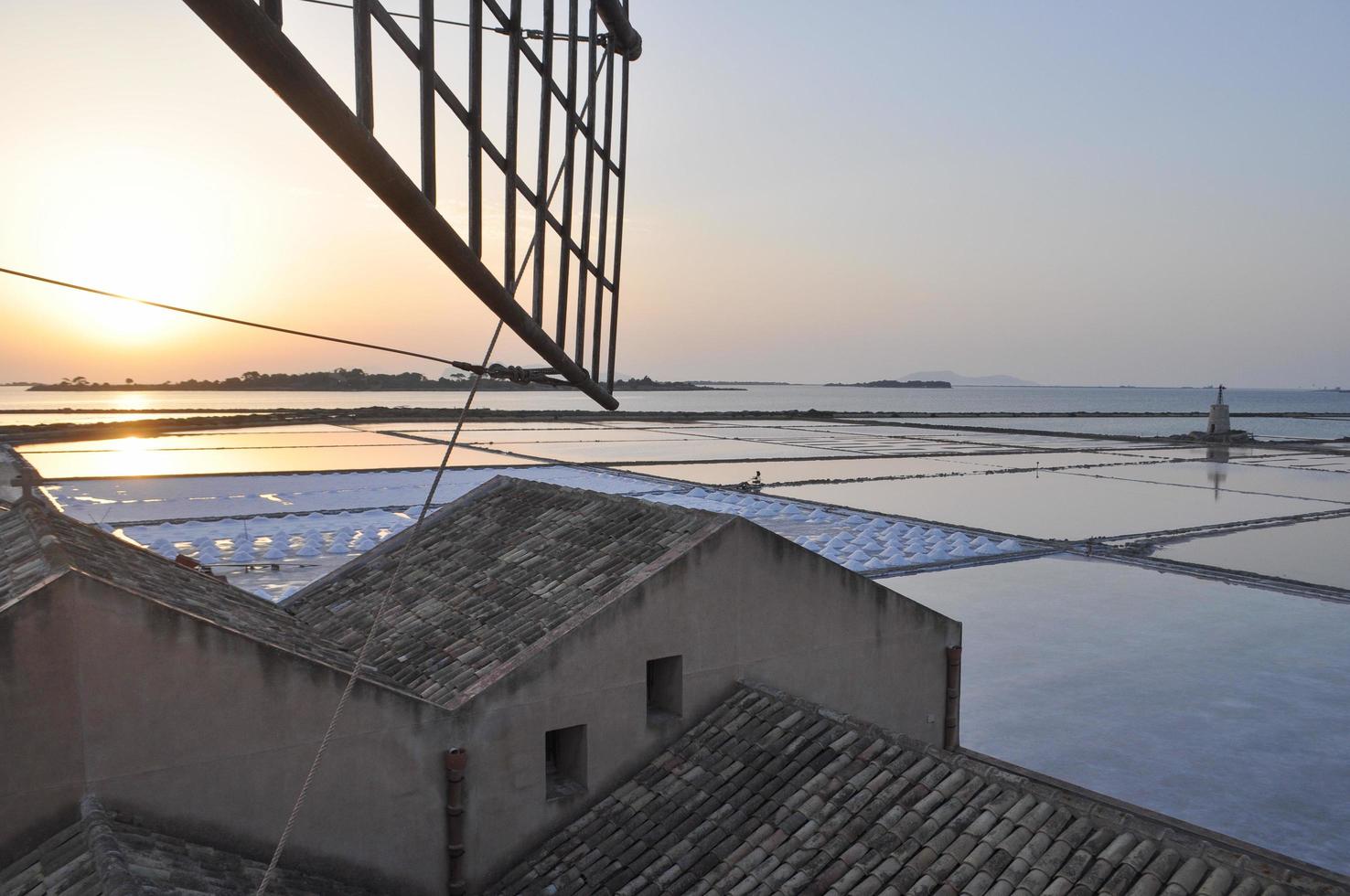 Saline Salt flats in Marsala photo