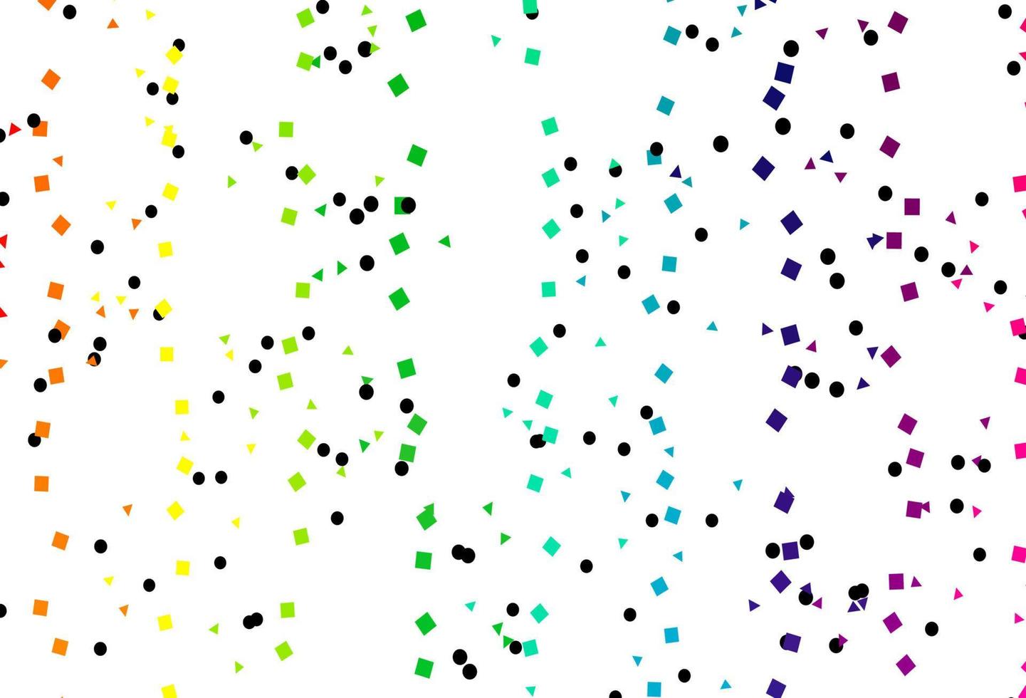 cubierta de vector de arco iris multicolor claro en estilo poligonal con círculos.