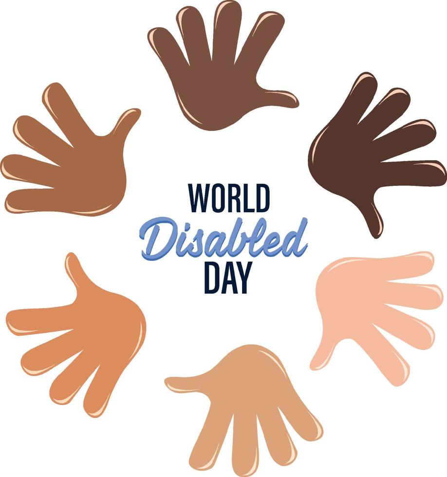 Poster design for world disabled day vector