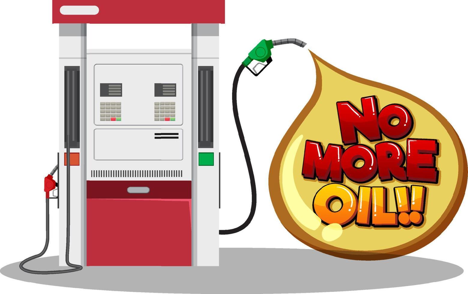 Gas station with no more oil word logo vector