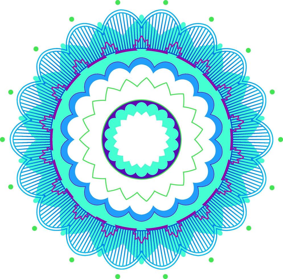 Vintage mandala with thin lines vector