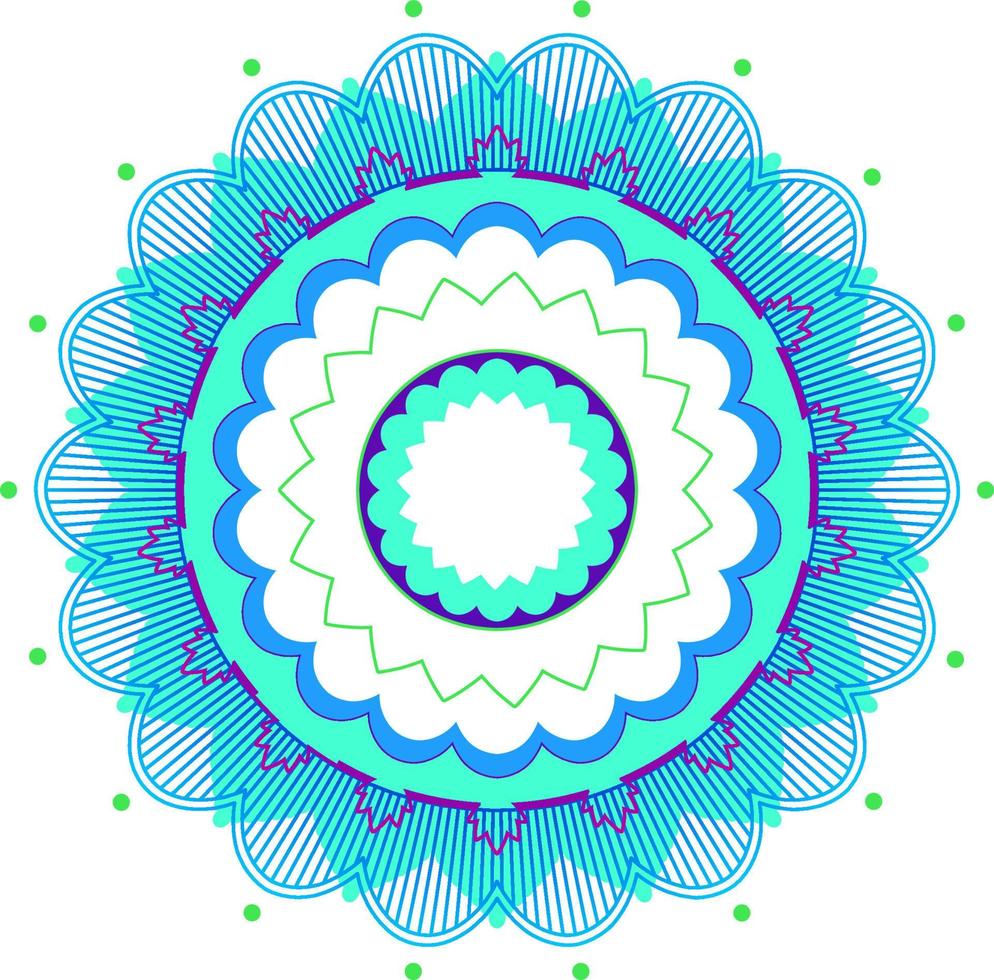 Vintage mandala with thin lines vector