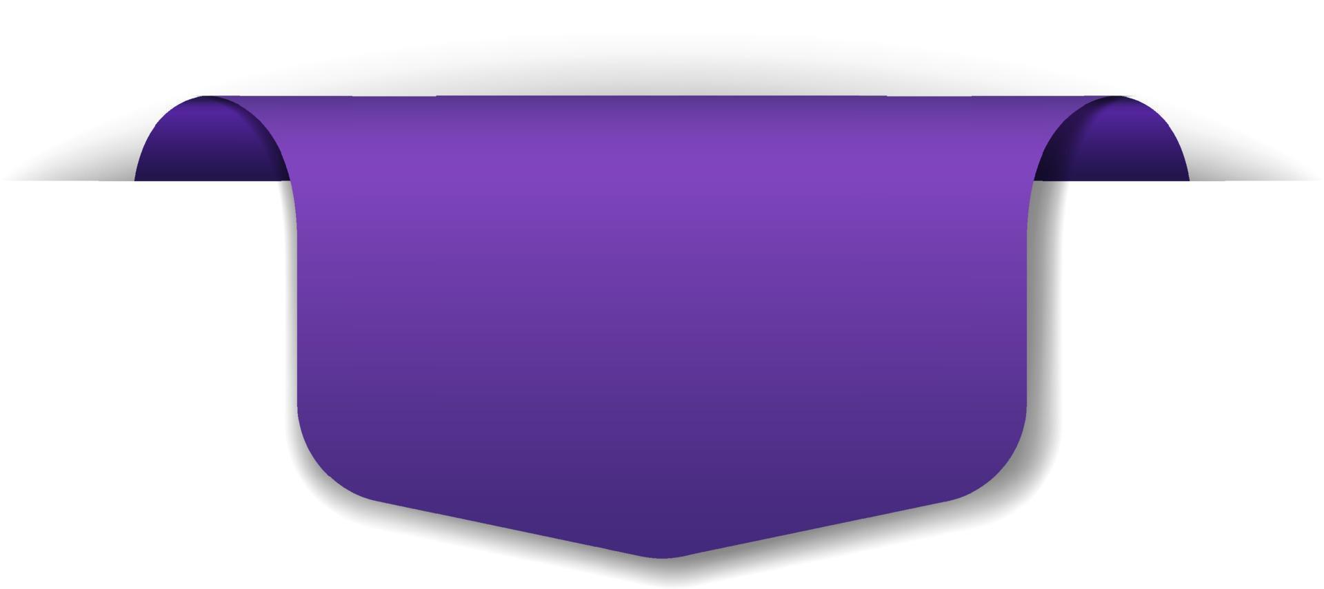 diseño de banner violeta sobre fondo blanco vector