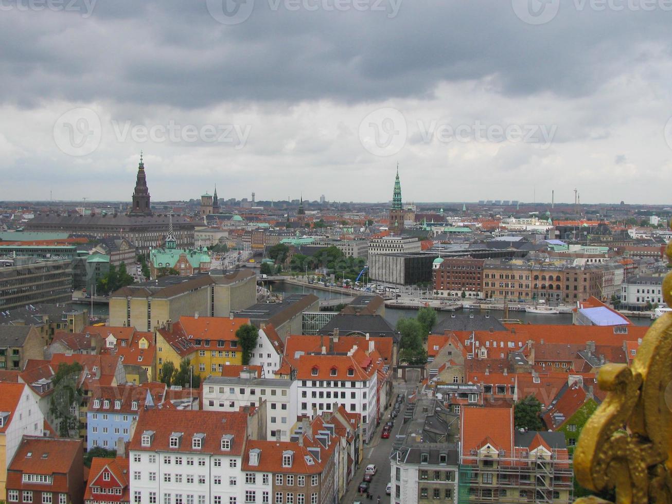 View of the city of Copenhagen in Denmark photo
