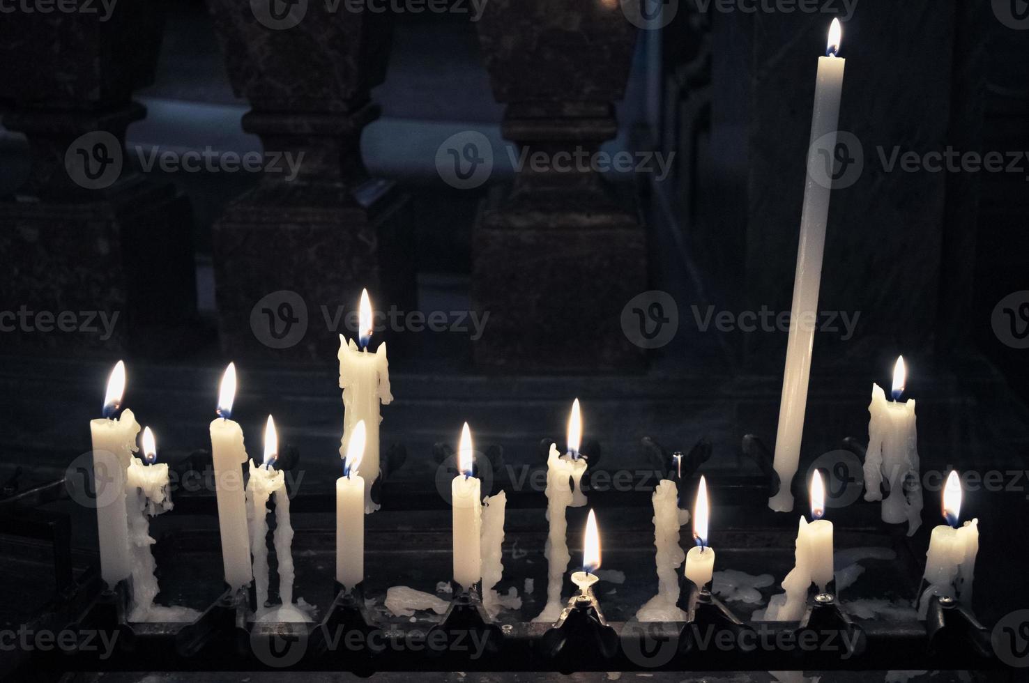 Candles in a church photo