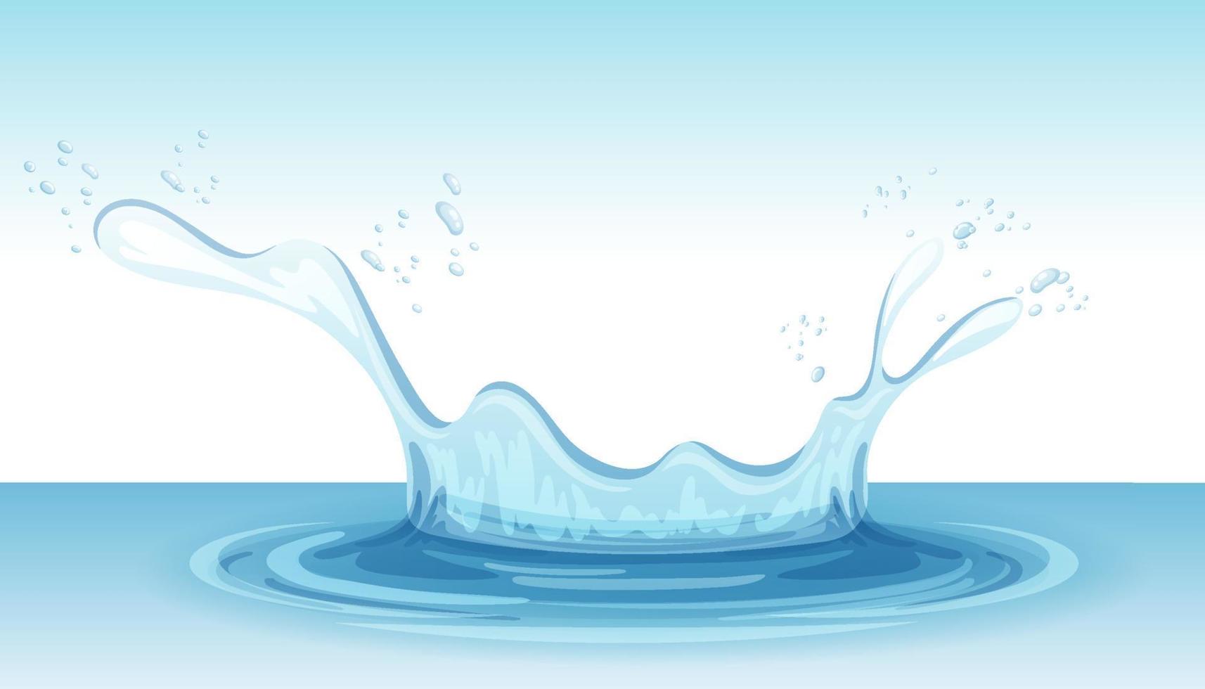 A water splash on white background vector