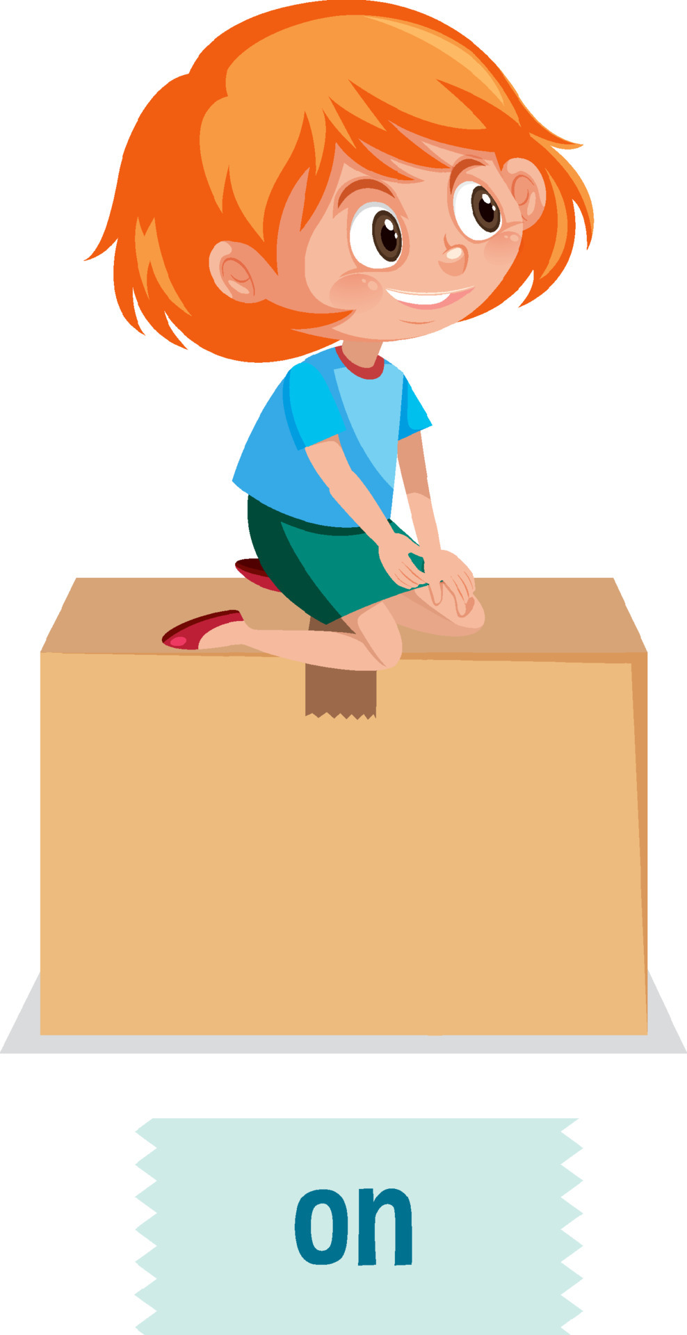 Preposition of place with cartoon girl and a box 6889564 Vector Art at Vecteezy Preposition of place with cartoon girl and a box 6889564 Vector Art at Vecteezy