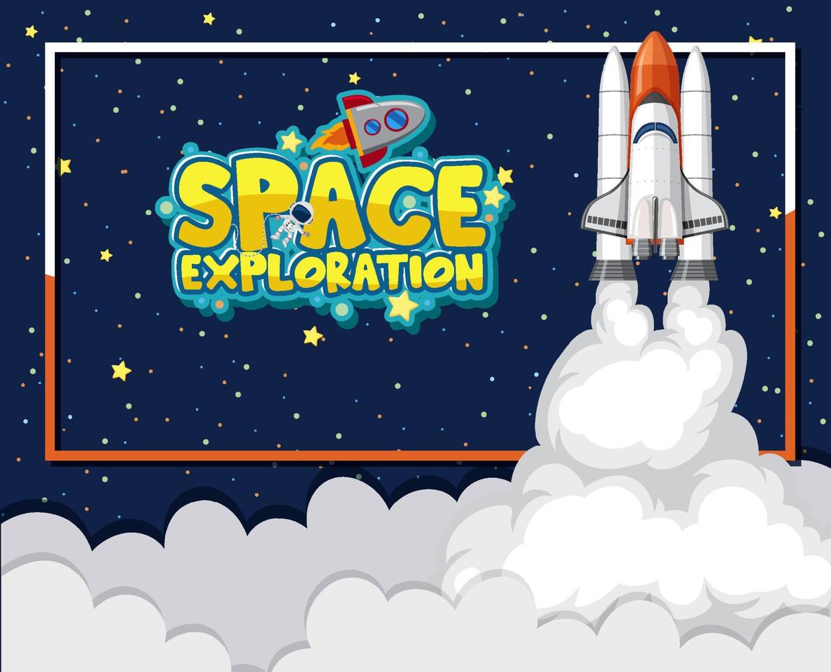 Space element template in space background vector