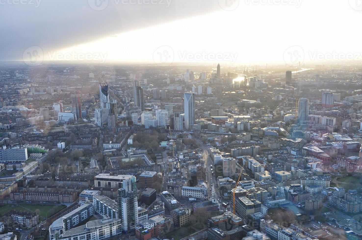 Aerial view of London photo