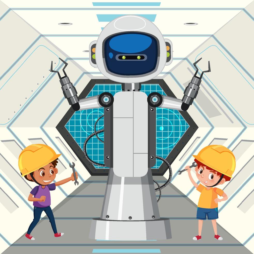 Concept of automation industry vector