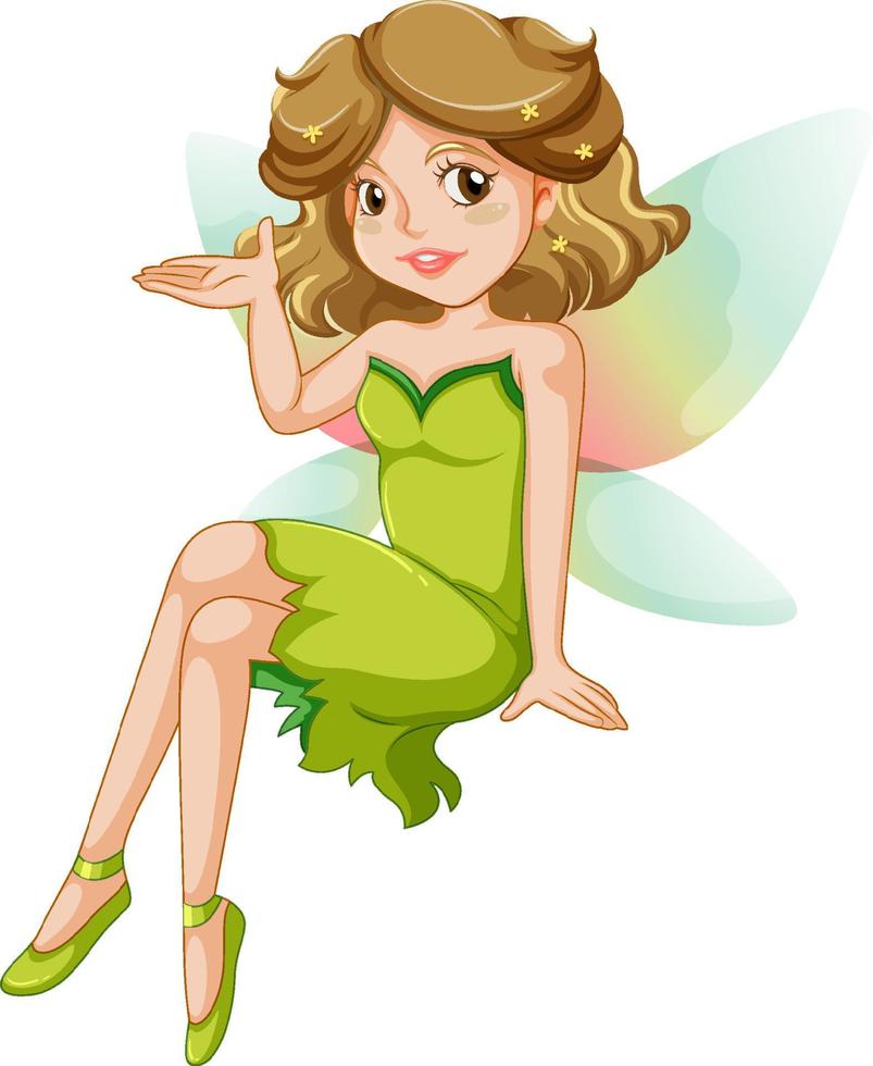 Beauty fairy on a white background vector