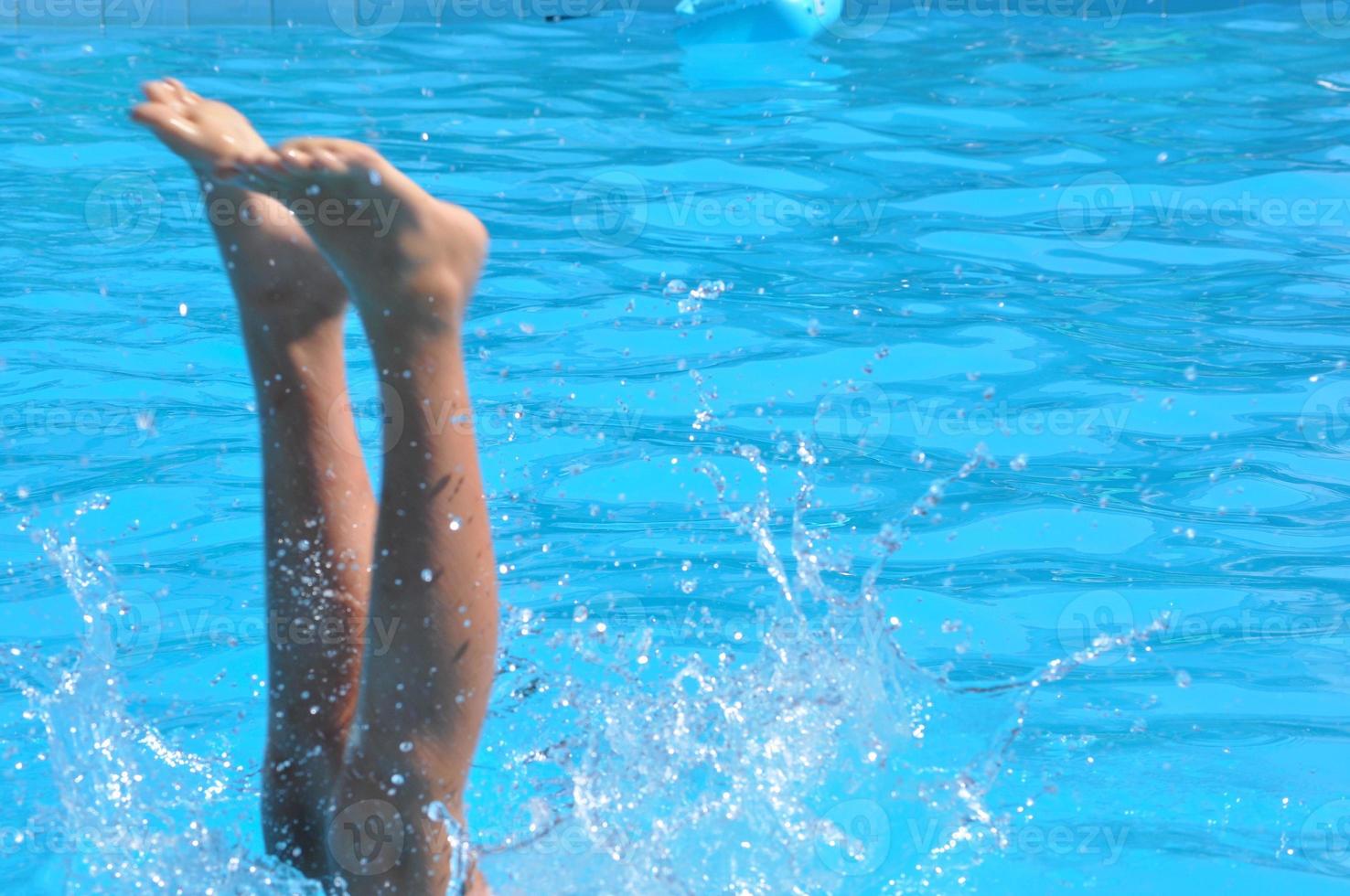 girl syncronized swimming photo