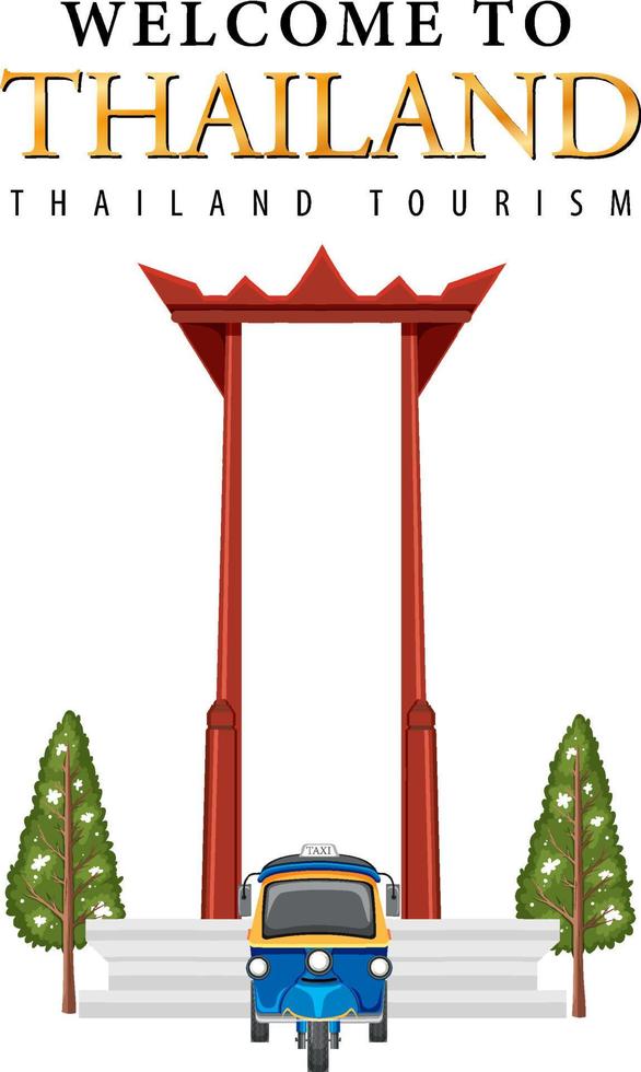 Giant swing of Thailand vector