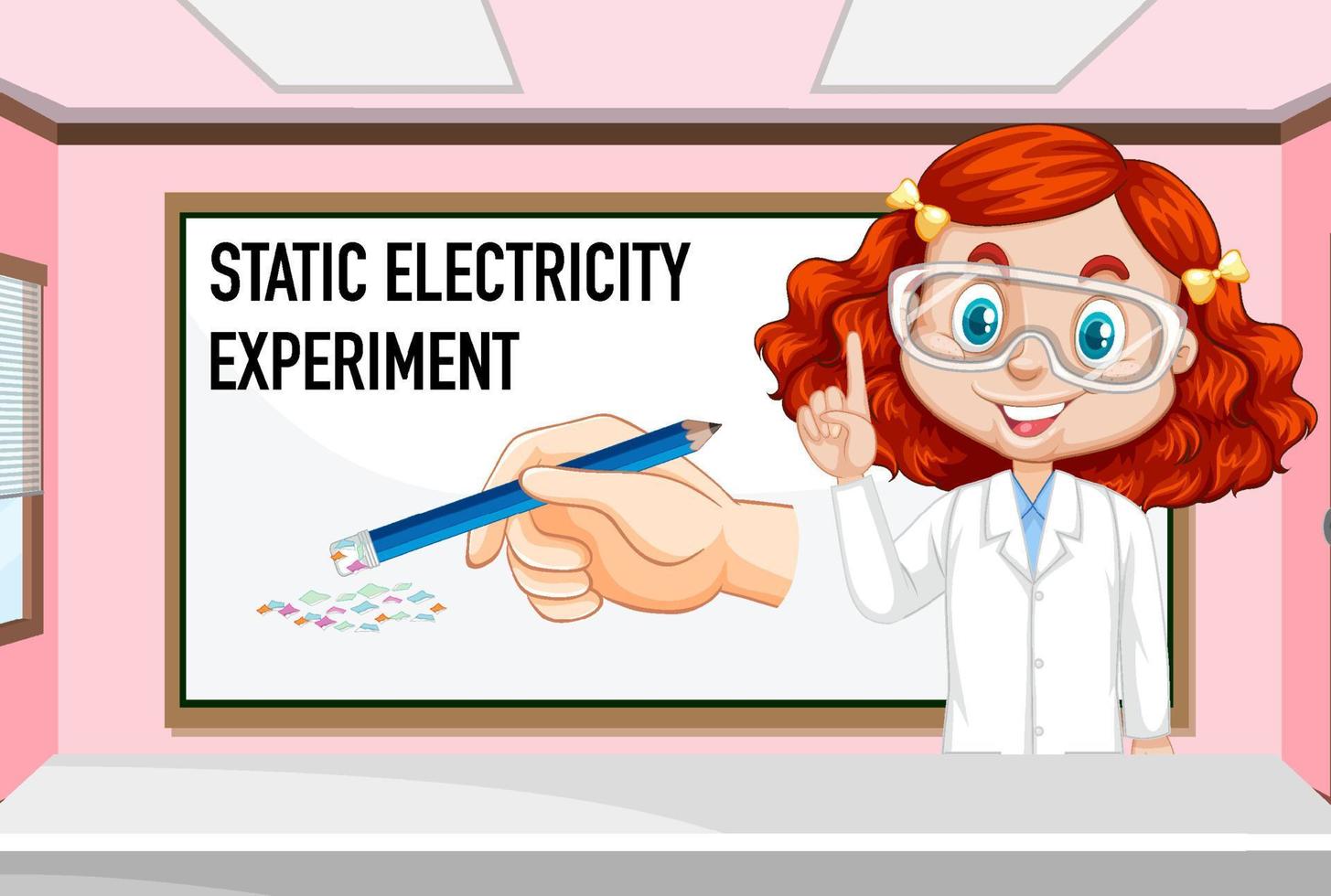 concepto de experimento científico para niños vector