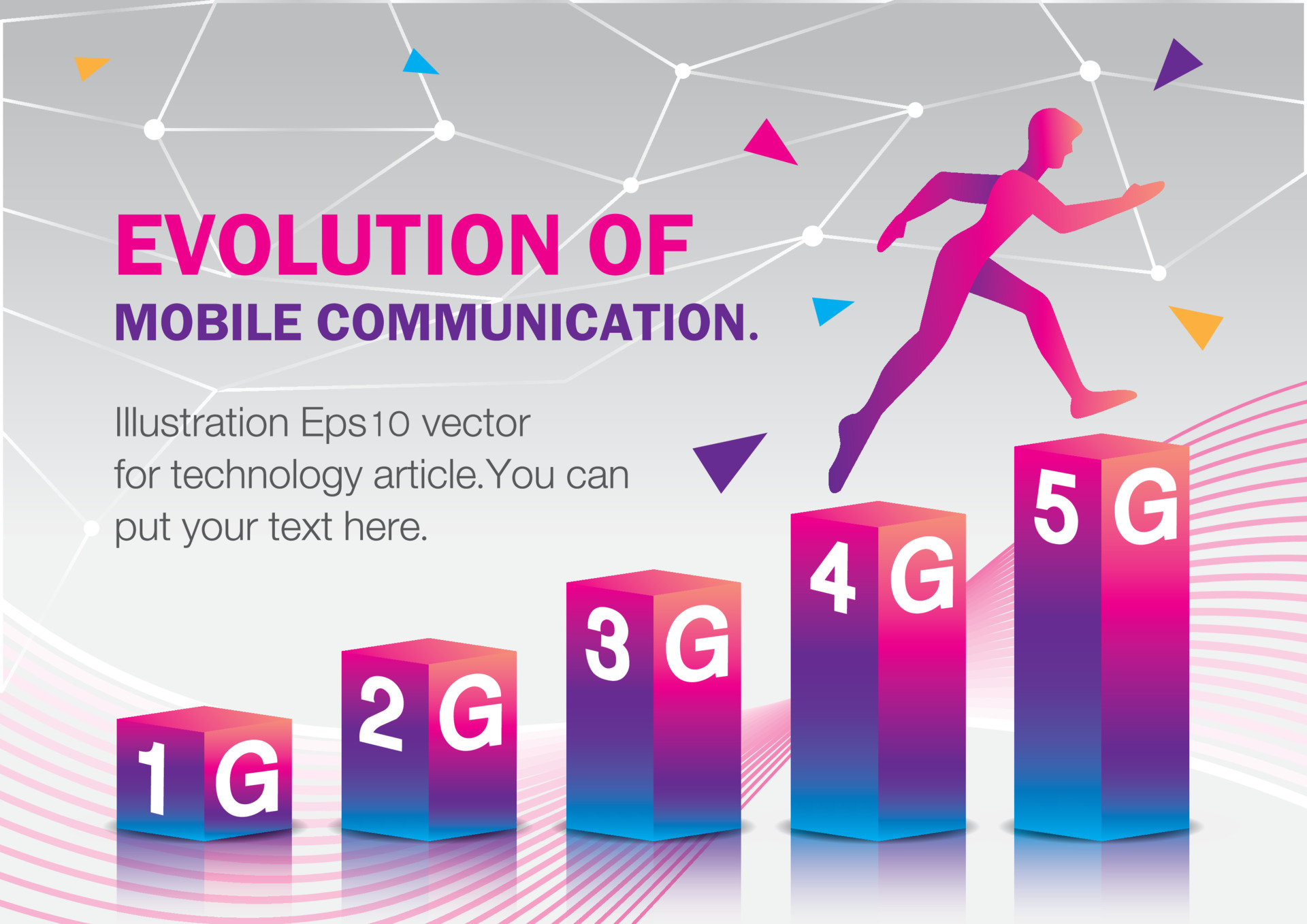 Evolution of mobile communication 1G to 5G illustration vector. 6890131 Vector Art at Vecteezy