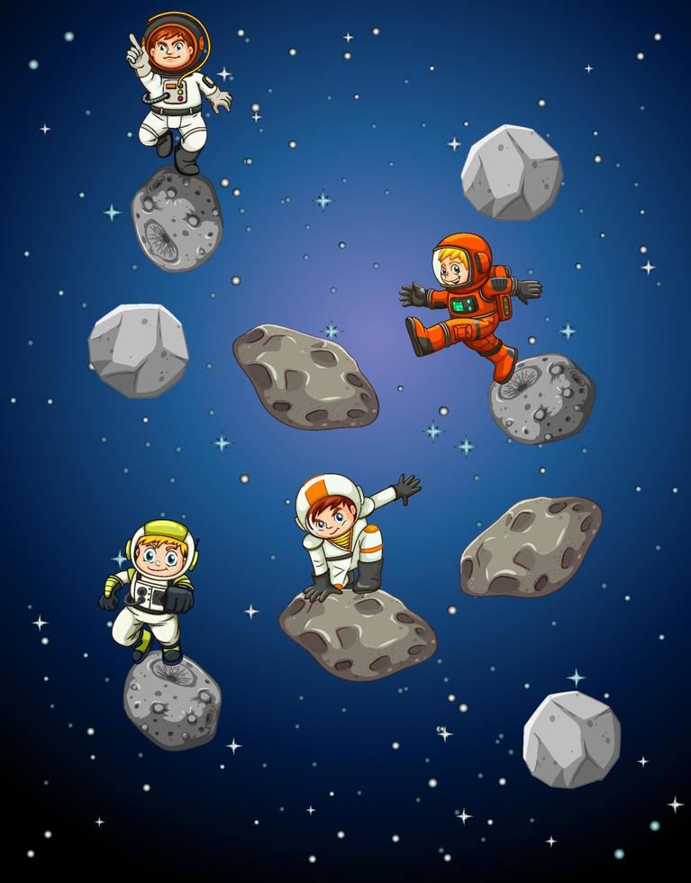 An astronaunt walking in space vector