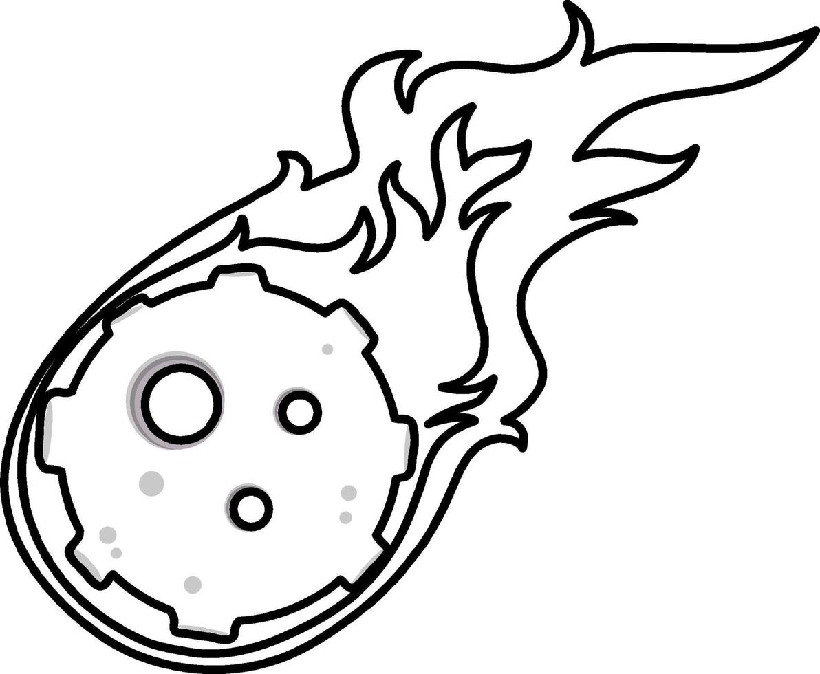 Black and white doodle character vector