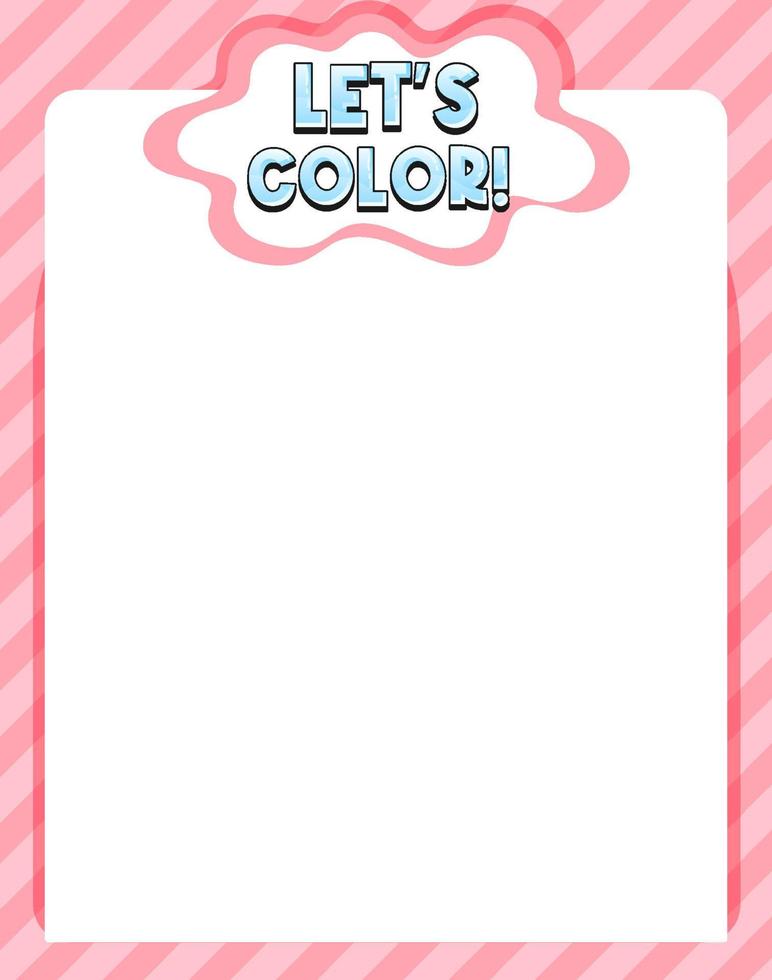 Colour fun border template background vector