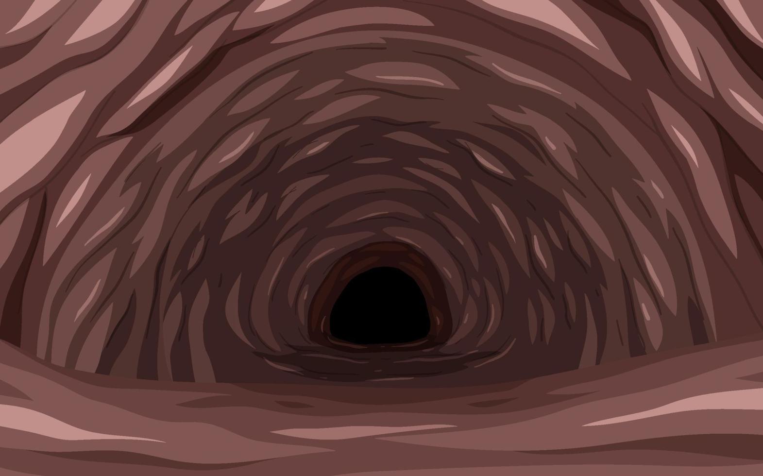 Underground hole cave scene vector