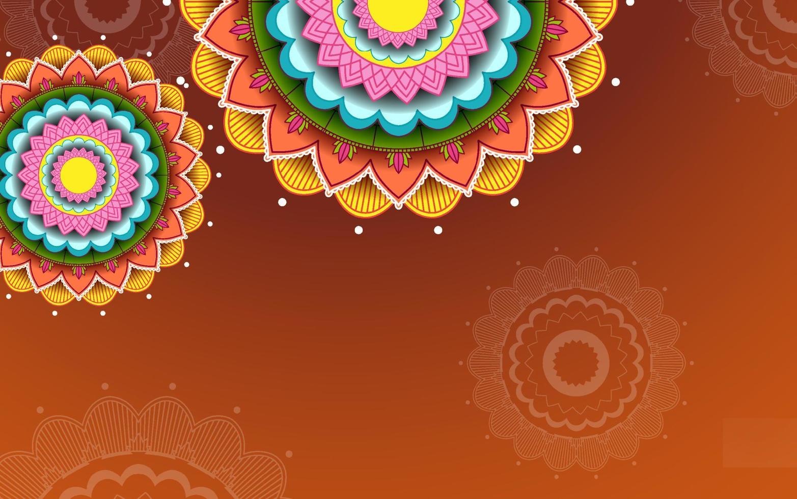 Beautiful mandala background template vector